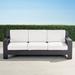 St. Kitts Sofa with Cushions in Matte Black Aluminum - Sailcloth Seagull, Standard - Frontgate