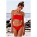 Free People Swim | Ahf For Free People Phoenix Bandeau Bikini Top | Color: Red | Size: L