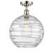 Innovations Lighting Bruno Marashlian Extra Large Deco Swirl 12 Inch 1 Light Semi Flush Mount - 516-1C-BK-G1213-12-LED