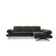 DOMO. Collection Milano Ecksofa | Sofa mit Armlehn- und Rückenfunktion in L-Form, Polsterecke Eckgarnitur, anthrazit, 269x172x83 cm