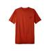 Men's Big & Tall Heavyweight Longer-Length Pocket Crewneck T-Shirt by Boulder Creek in Desert Red (Size 2XL)