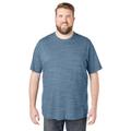 Men's Big & Tall Heavyweight Jersey Crewneck T-Shirt by Boulder Creek in Heather Blue (Size 3XL)