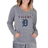 Women's Concepts Sport Gray Detroit Tigers Mainstream Terry Long Sleeve Hoodie Top