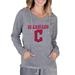 Women's Concepts Sport Gray Cleveland Indians Mainstream Terry Long Sleeve Hoodie Top