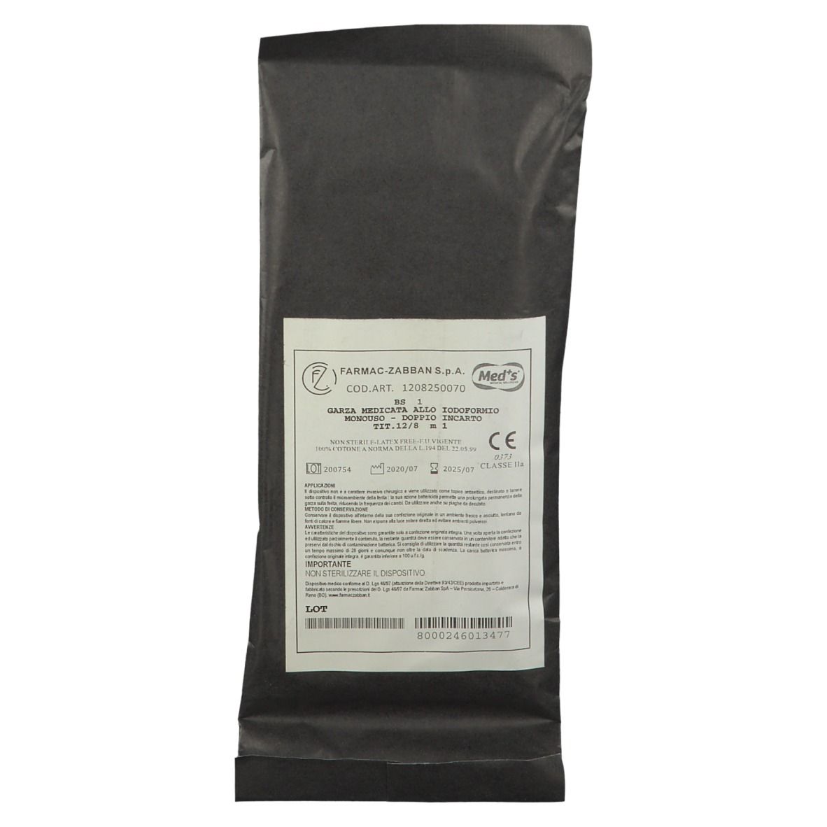 Garza Medicata Allo Iodoformio Monouso 1 pz Compresse