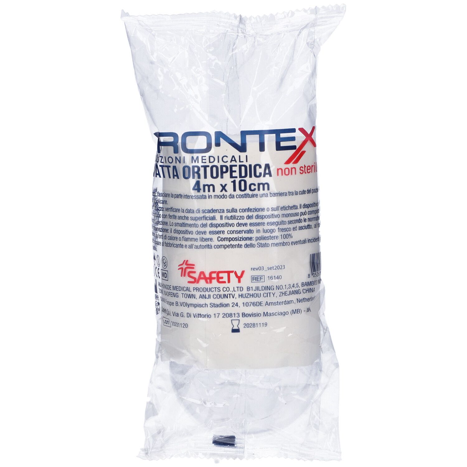 Prontex Benda Cotone di Germania 10cm x 3m 1 pz Bendaggio/i