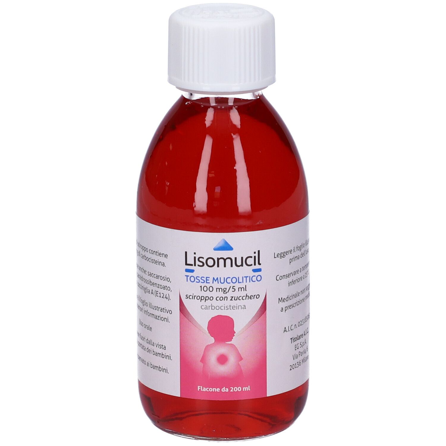 LISOMUCIL TOSSE MUCOLITICO 100 mg/5 ml sciroppo con zucchero 200 Sciro