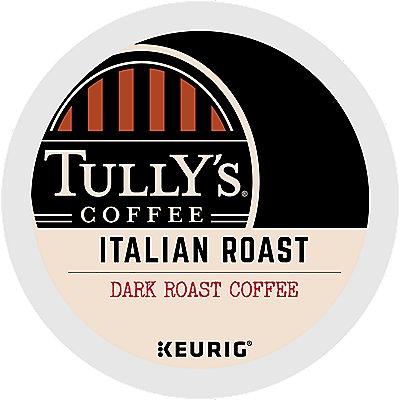 Tully's Coffee Italian Roast Coffee 72 Count (3 Boxes Of 24) K-Cup® Pods - Kosher Single Serve Pods