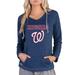 Women's Concepts Sport Navy Washington Nationals Mainstream Terry Long Sleeve Hoodie Top