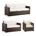 Small Palermo Replacement Cushions - Left/Right-facing Chair, Solid, Dove - Frontgate