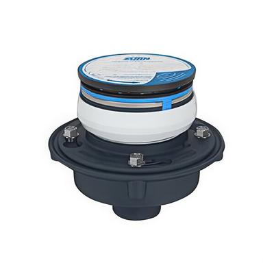 Zurn Elkay ZN415-3NH-6BZ1 EZ1 Cast Iron Floor and Shower Drain with 6" Round Type B Polished Nickel Bronze Strainer and 3" No-Hub Outlet