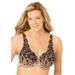 Plus Size Women's Embroidered Underwire Bra by Amoureuse in Light Taupe Black (Size 44 B)