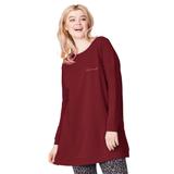 Plus Size Women's Love Tunic Sweatshirt by ellos in Fresh Pomegranate (Size 14/16)