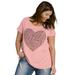 Plus Size Women's Love Ellos Graphic Tee by ellos in Rose Blush Heart (Size 2X)