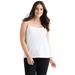 Plus Size Women's Knit Camisole by ellos in White (Size 14/16)