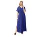 Plus Size Women's Eyelet Trim Knit Maxi Dress by ellos in Blueberry (Size 14/16)