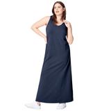 Plus Size Women's Sleeveless Knit Maxi Dress by ellos in Navy (Size 22/24)