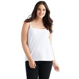Plus Size Women's Knit Camisole by ellos in White (Size 18/20)