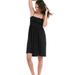 Plus Size Women's Smocked Bodice Tank Dress by ellos in Black (Size 2X)