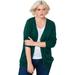 Plus Size Women's Everyday Cardigan by ellos in Emerald Green (Size 2X)