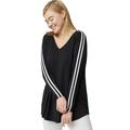 Plus Size Women's Side-Stripe Tunic by ellos in Black (Size 18/20)