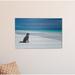 Symple Stuff "Dog on Beach" Photograph Print on Planked Wood Wall Art Wood in White | 24 H x 36 W x 1.5 D in | Wayfair s3787a