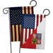 Breeze Decor American Czech Friendship Impressions Decorative 2-Sided 19 x 13 in. 2 Piece Garden Flag Set in Blue/Gray/Red | Wayfair