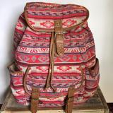 American Eagle Outfitters Bags | American Eagle Red Southwestern Backpack | Color: Red | Size: Os
