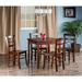 Red Barrel Studio® Konawa 5 - Piece Extendable Solid Wood Dining Set Wood in Brown/Red | 29.2 H in | Wayfair 7B1508201065468383BE251ACB8E1F69