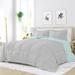 Andover Mills™ Powhattan Microfiber Reversible Comforter Set Polyester/Polyfill/Microfiber in Green/Blue/Navy | Wayfair