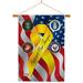 Breeze Decor Support Our Troops Freedom Impressions Decorative 2-Sided 40 x 28 in. Flag Set in Blue/Gray/Red | 40 H x 28 W x 1 D in | Wayfair