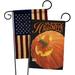 Breeze Decor Jack O Lantern 2-Sided Polyester 19 x 13 in. Garden Flag in Black/Brown/Red | 18.5 H x 13 W in | Wayfair