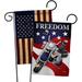 Breeze Decor Freedom Impressions Decorative 2-Sided Polyester 19 x 13 in. Garden Flag in Black/Blue/Gray | 18.5 H x 13 W in | Wayfair