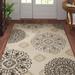 White 63 x 0.75 in Area Rug - Bungalow Rose Fotis Geometric Performance Ivory Area Rug Polypropylene | 63 W x 0.75 D in | Wayfair