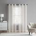 Winston Porter Cariss Geometric Sheer Grommet Curtain Panels Polyester in White | 84 H in | Wayfair 530C6D47BF1145ED8E23F1AD186F47F5