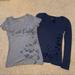 American Eagle Outfitters Tops | American Eagle Top Tee Shirt Long Sleeved Shirt M | Color: Blue/Gray | Size: M