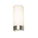 Orren Ellis Shiro 2 - Light LED Dimmable Nickel Flush Mount Glass/Metal in Gray/White | 12 H x 5 W x 4 D in | Wayfair