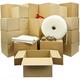 Large House Moving Kit - 51 Strong Packing Cardboard Removal Boxes, Large Roll of Bubble Wrap, Strong Brown Tape, 100 Sheets of Packing Paper, Black Marker Pen. FREE NEXT WORKING DAY DELIVERY