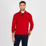 Nautica Men's Big & Tall Quarter-Zip Mock-Neck Sweater Nautica Red, 2XLT