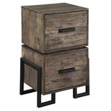 Millwood Pines Office 19" 2-Drawer Wooden File Cabinet Wood in Black/Brown | 31 H x 16.75 W x 13.75 D in | Wayfair 27762