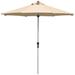 Costway 9 Feet Patio Outdoor Market Umbrella with Aluminum Pole without Weight Base-Beige
