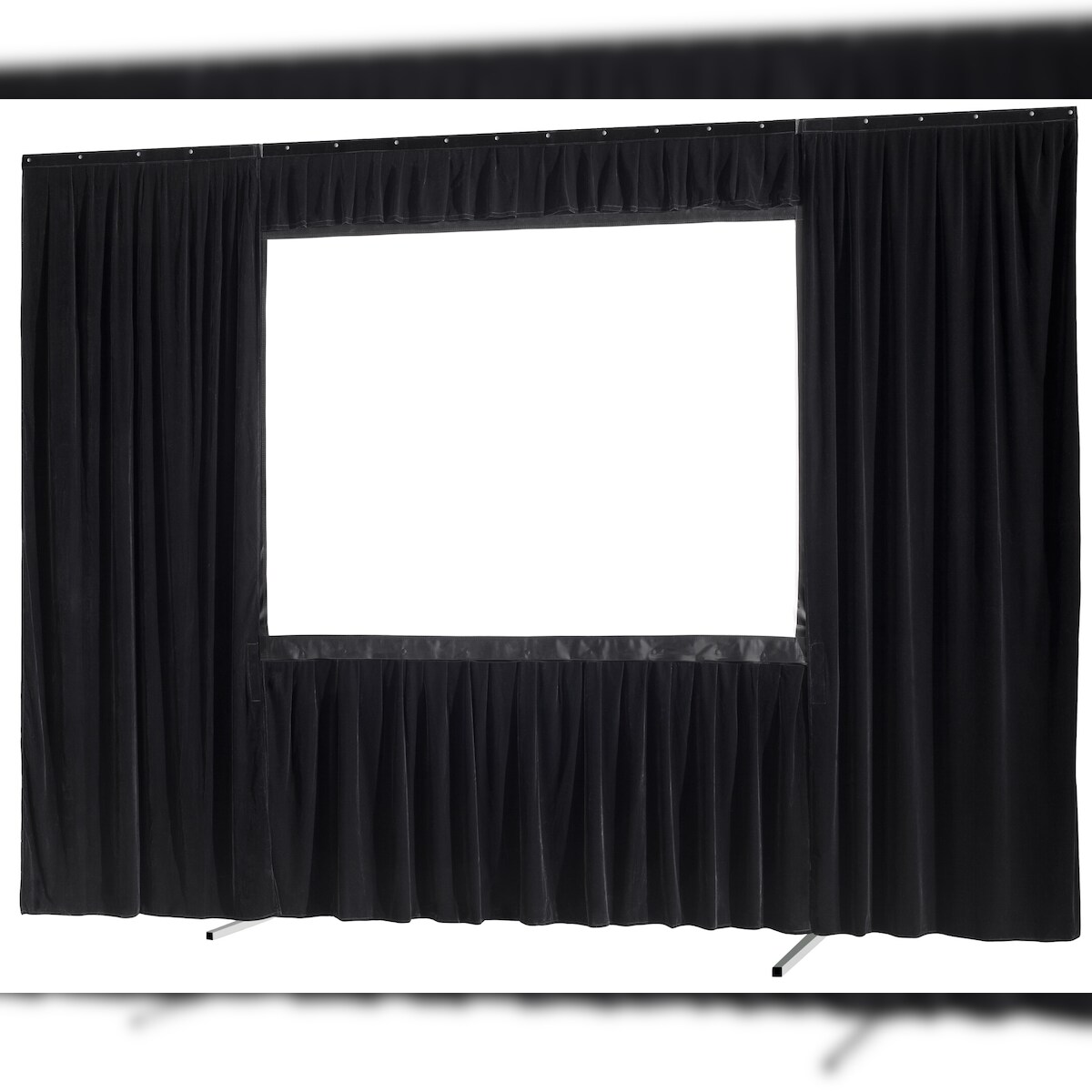 celexon Vorhangset 4-seitig für Faltrahmenleinwand Mobil Expert 203 x 152 cm Image