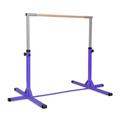 Costway Adjustable Gymnastics Horizontal Bar for Kids-Purple