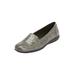 Women's The Leisa Slip On Flat by Comfortview in Grey (Size 9 M)