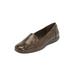 Extra Wide Width Women's The Leisa Slip On Flat by Comfortview in Brown (Size 9 1/2 WW)