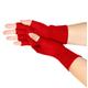 Prettystern Women 100% CASHMERE Wool soft Half-Finger Gloves Wirst Warmers Gauntlets cuffs plain Colour - Red