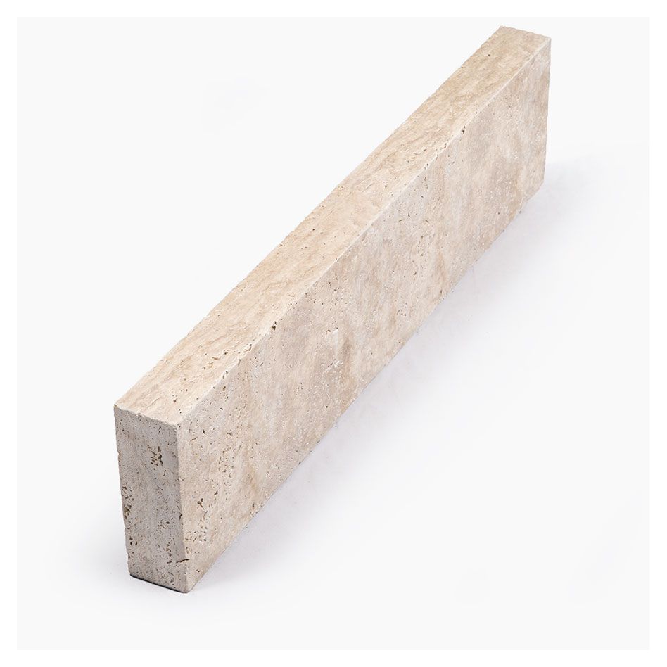 Seltra Natursteine Rasenkanten VANILLA ROMANA Travertin cerme-beige, 8x25x50 cm Image