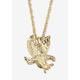 Men's Big & Tall Gold Tone Eagle Charm Pendant with 24" Chain by PalmBeach Jewelry in Gold