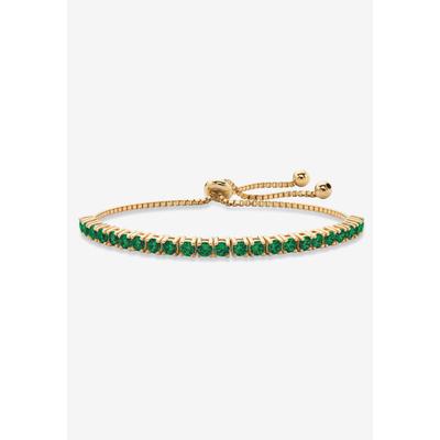 Gold-Plated Bolo Bracelet, Simulated Birthstone 9.25" Adjustable by PalmBeach Jewelry in May