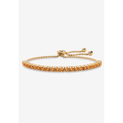 Gold-Plated Bolo Bracelet, Simulated Birthstone 9.25" Adjustable by PalmBeach Jewelry in November